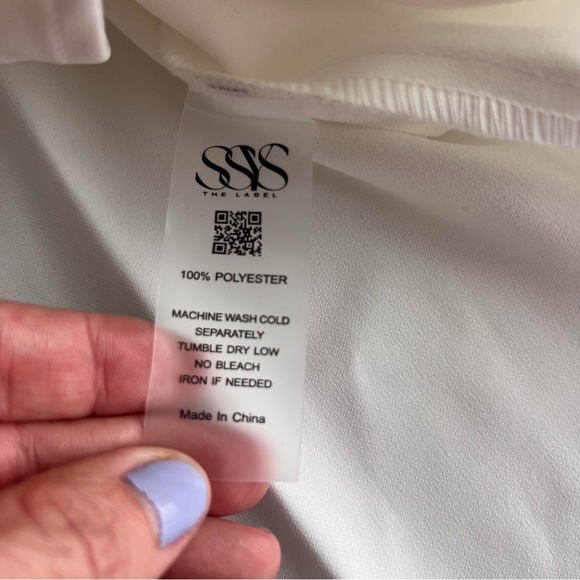 2/25 SSYS The Rose Faux Leather Trim Top In Ivory Tunic Boutique Shirt L Resort - Picture 4 of 5